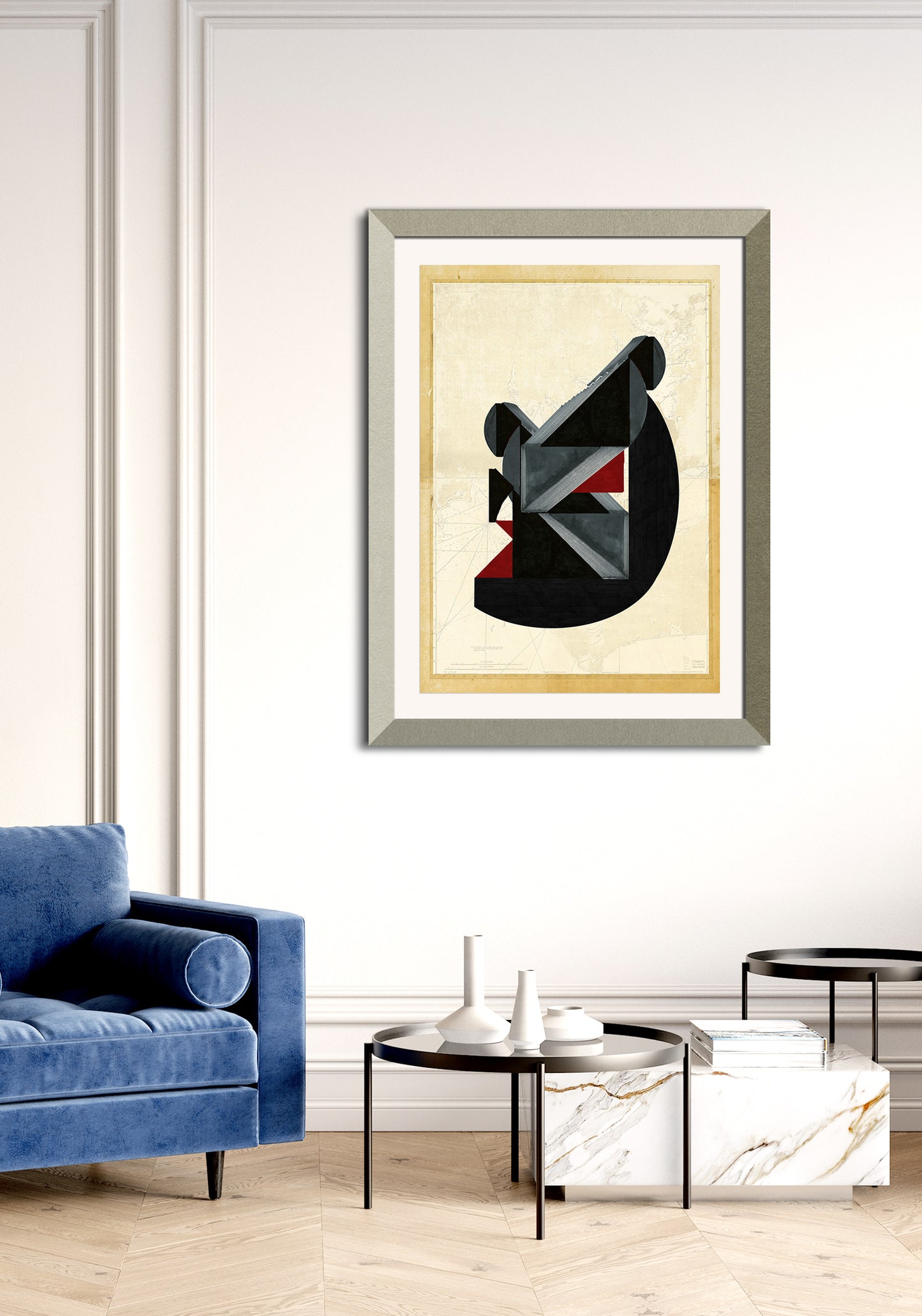 Composición sobre mapa n135