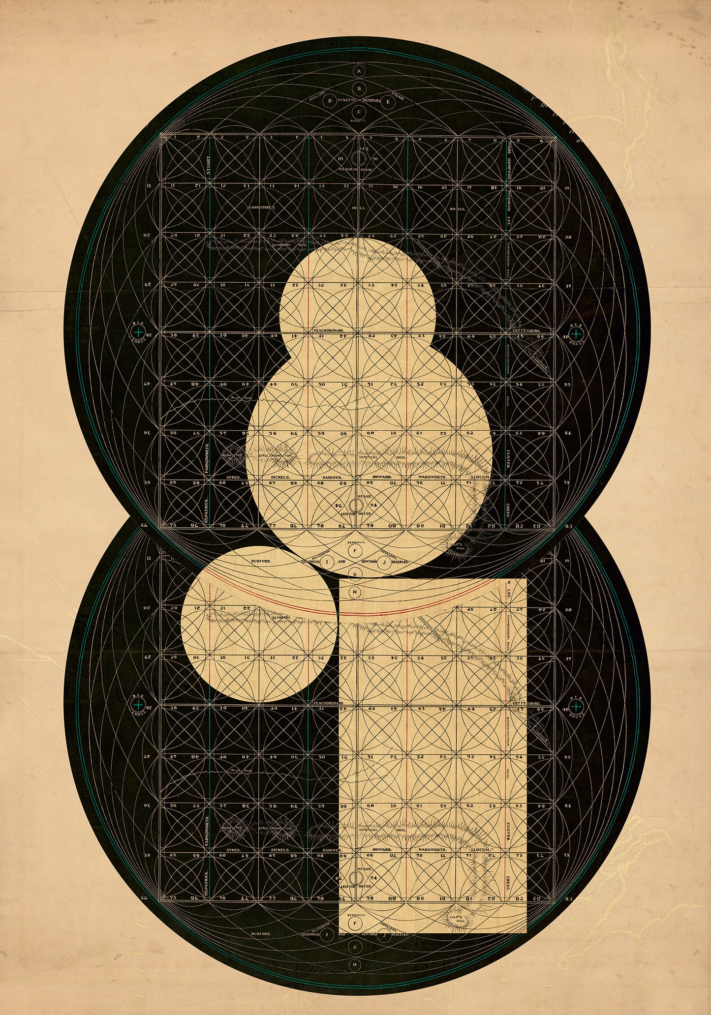 Composición sobre mapa n106