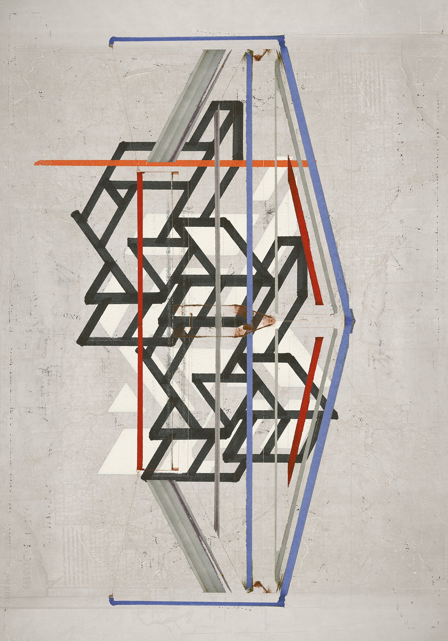 Composición sobre mapa n13