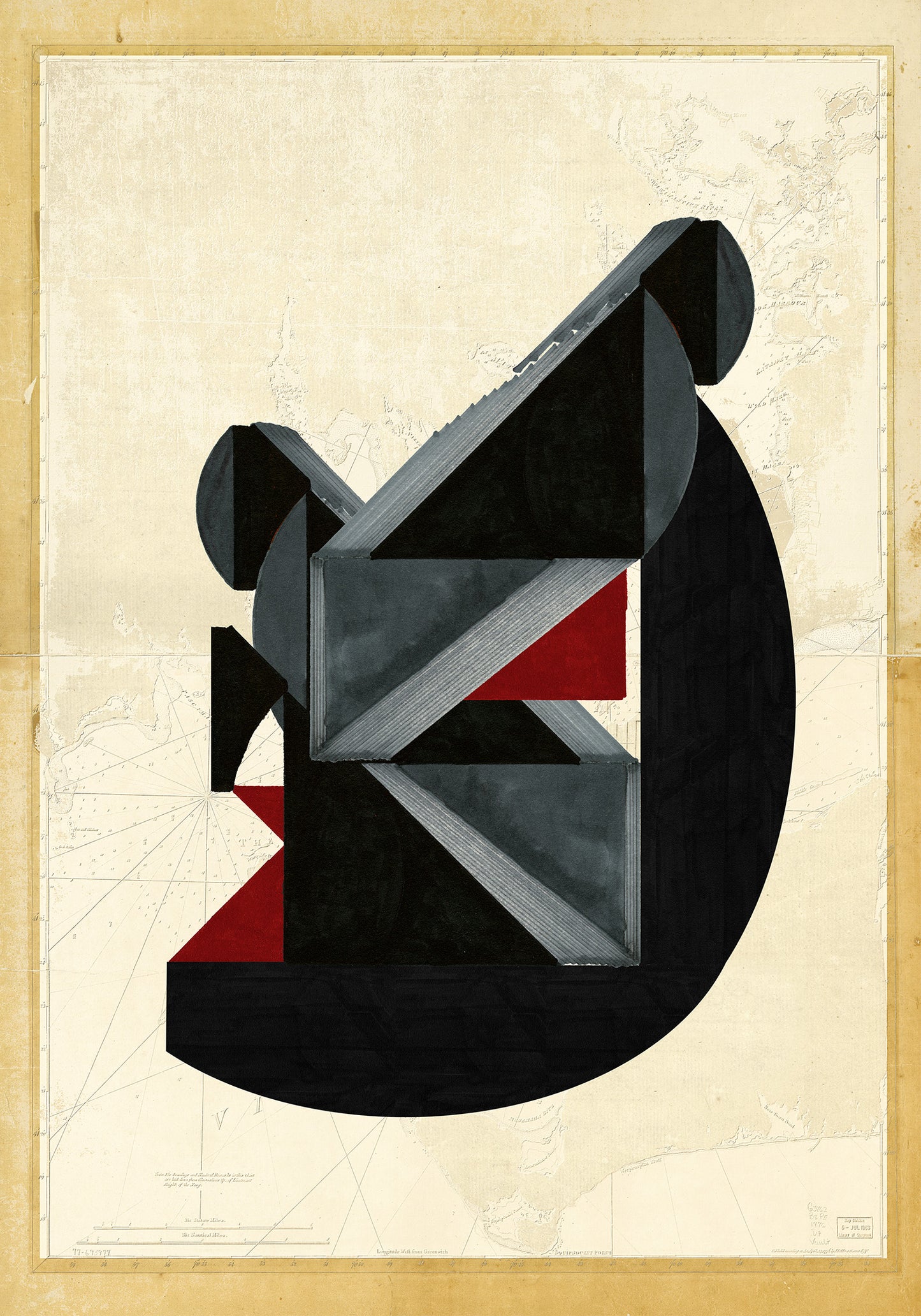 Composición sobre mapa n135