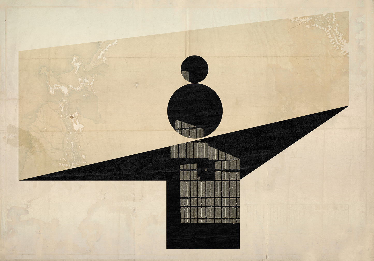 Composición sobre mapa n155