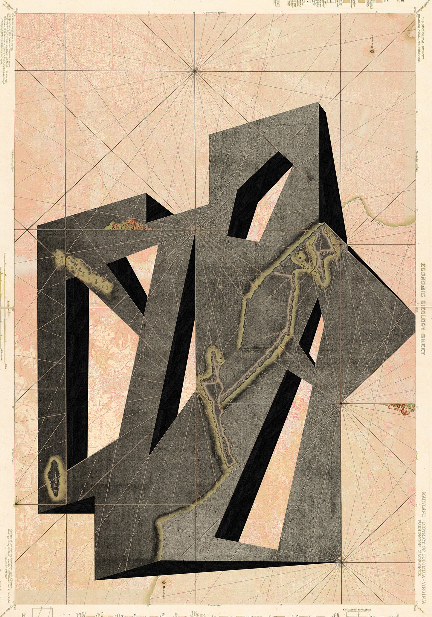 Composición sobre mapa n176