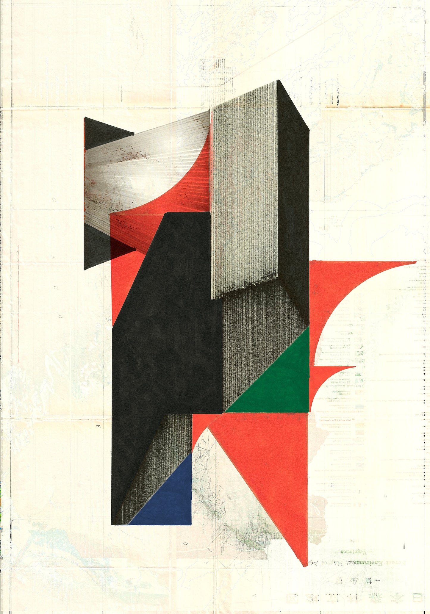 Composición sobre mapa n18