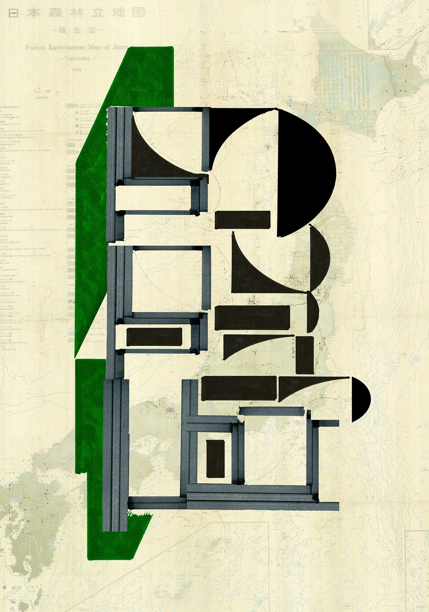 Composición sobre mapa n19