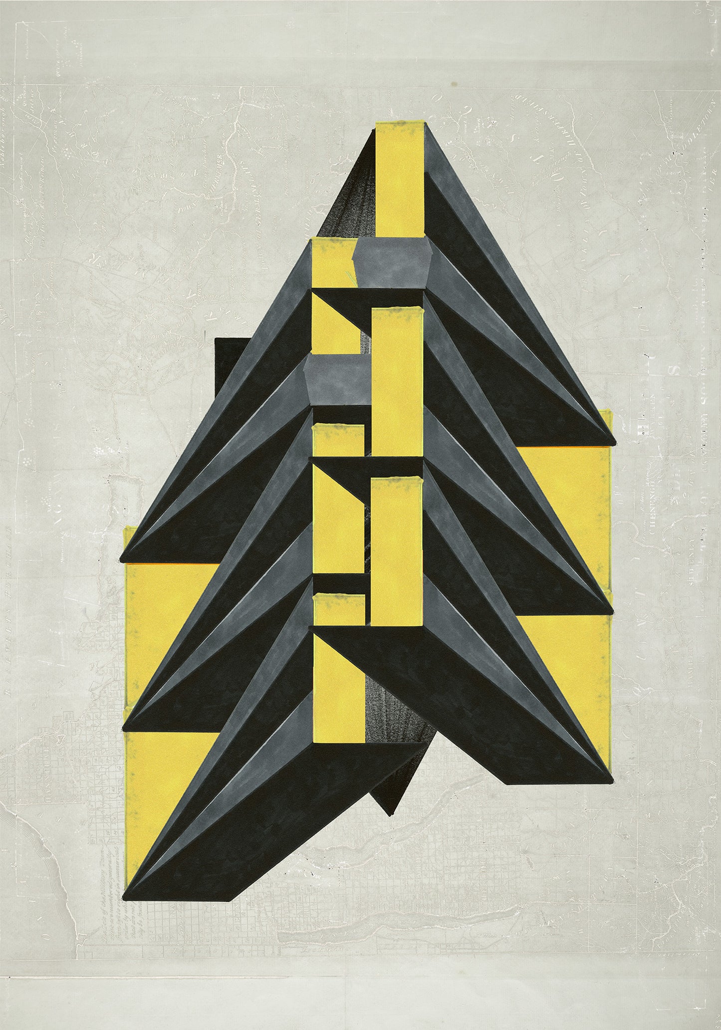 Composición sobre mapa n21