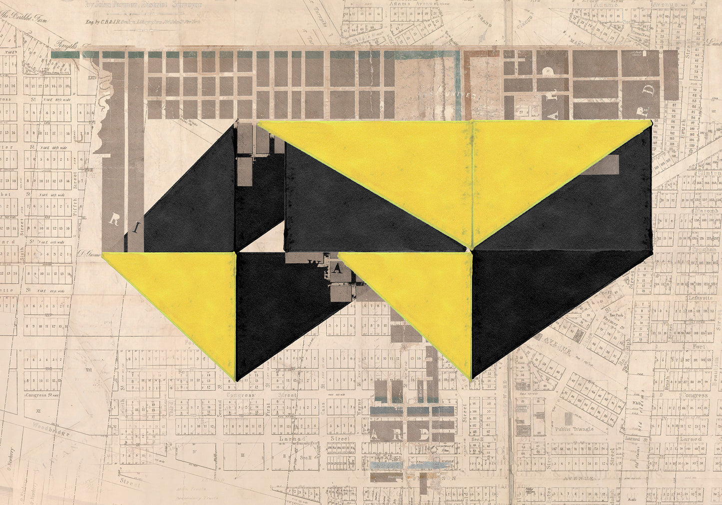Composición sobre mapa n30