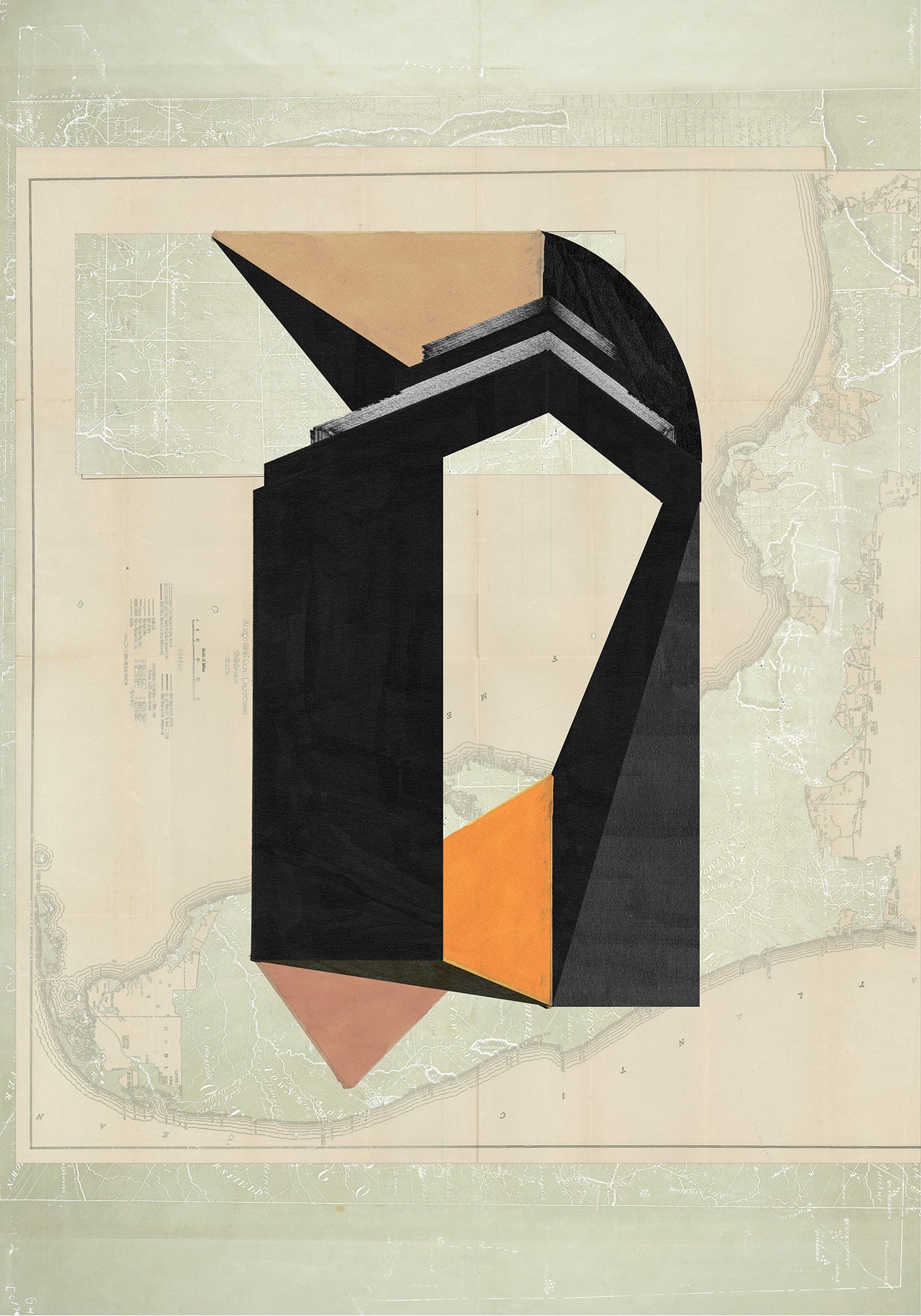 Composición sobre mapa n34