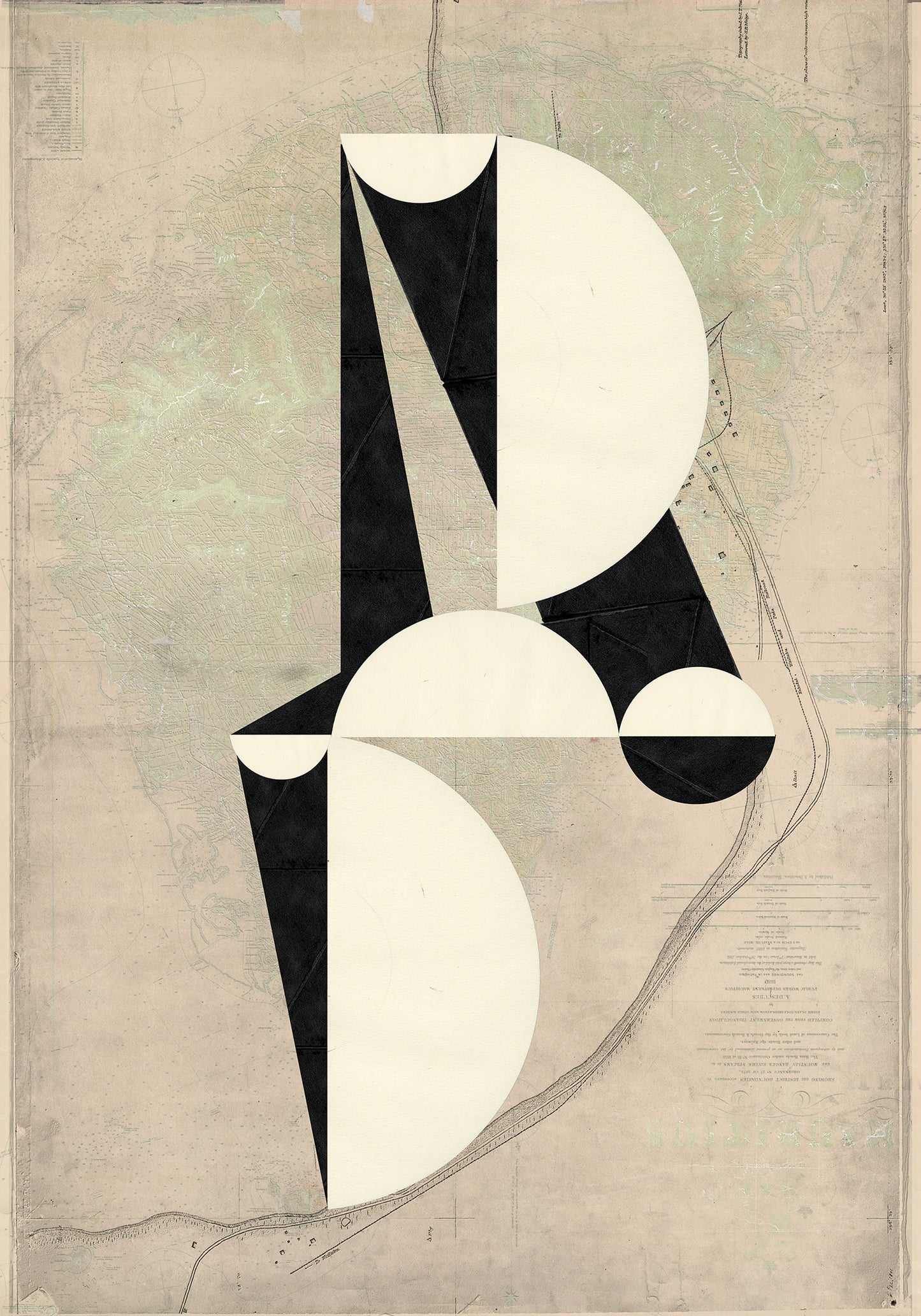 Composición sobre mapa n40