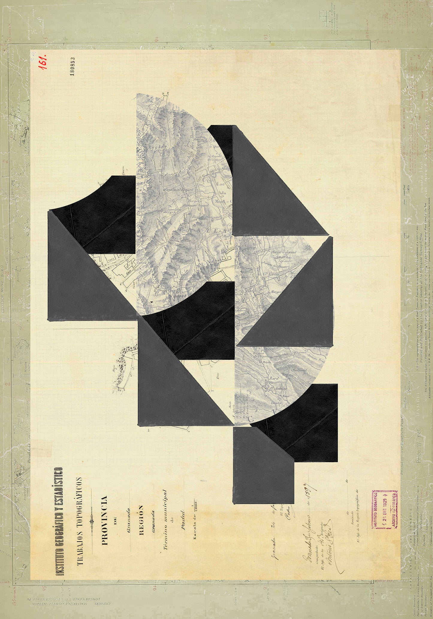 Composición sobre mapa n43