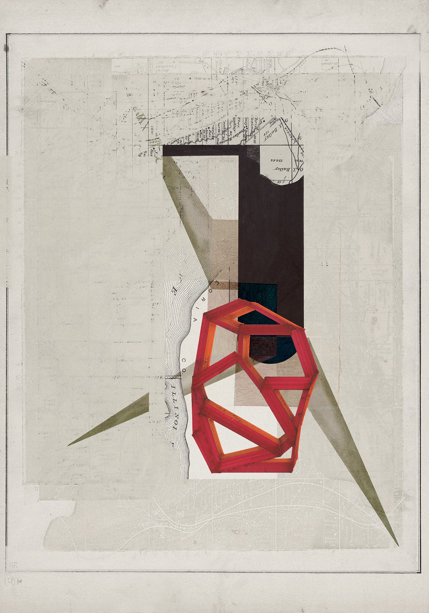 Composición sobre mapa n7