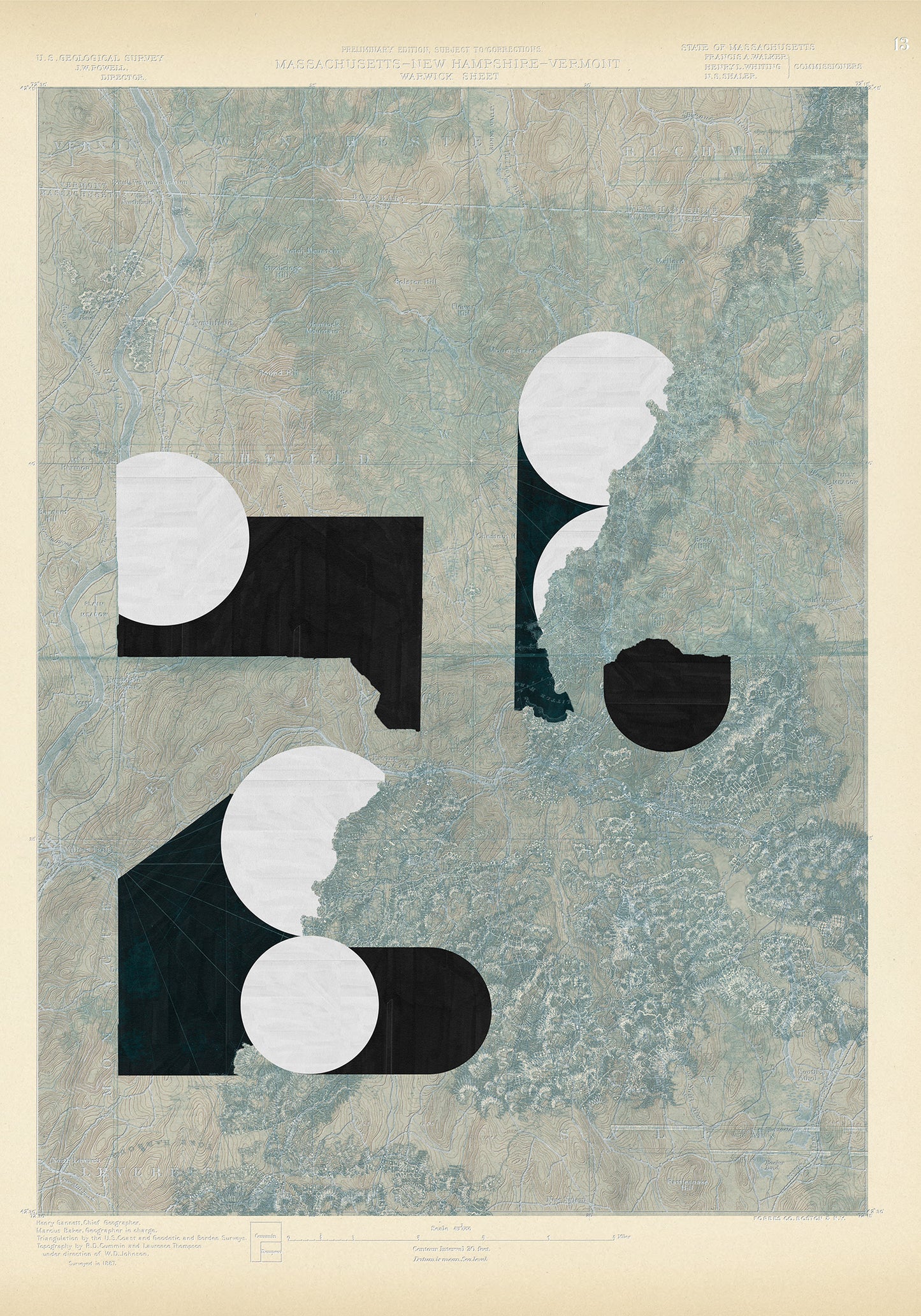 Composición sobre mapa n83