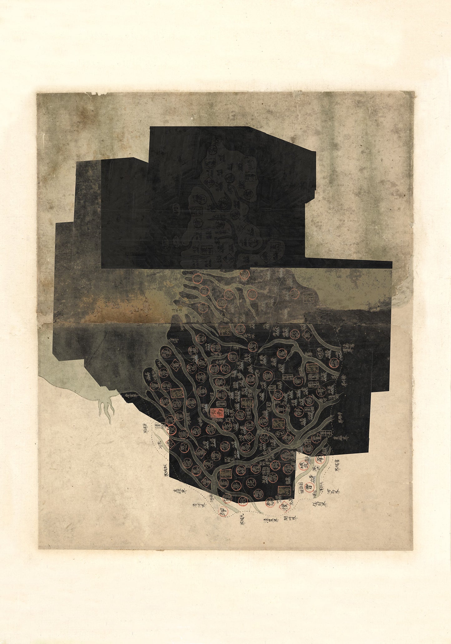 Composición sobre mapa n90