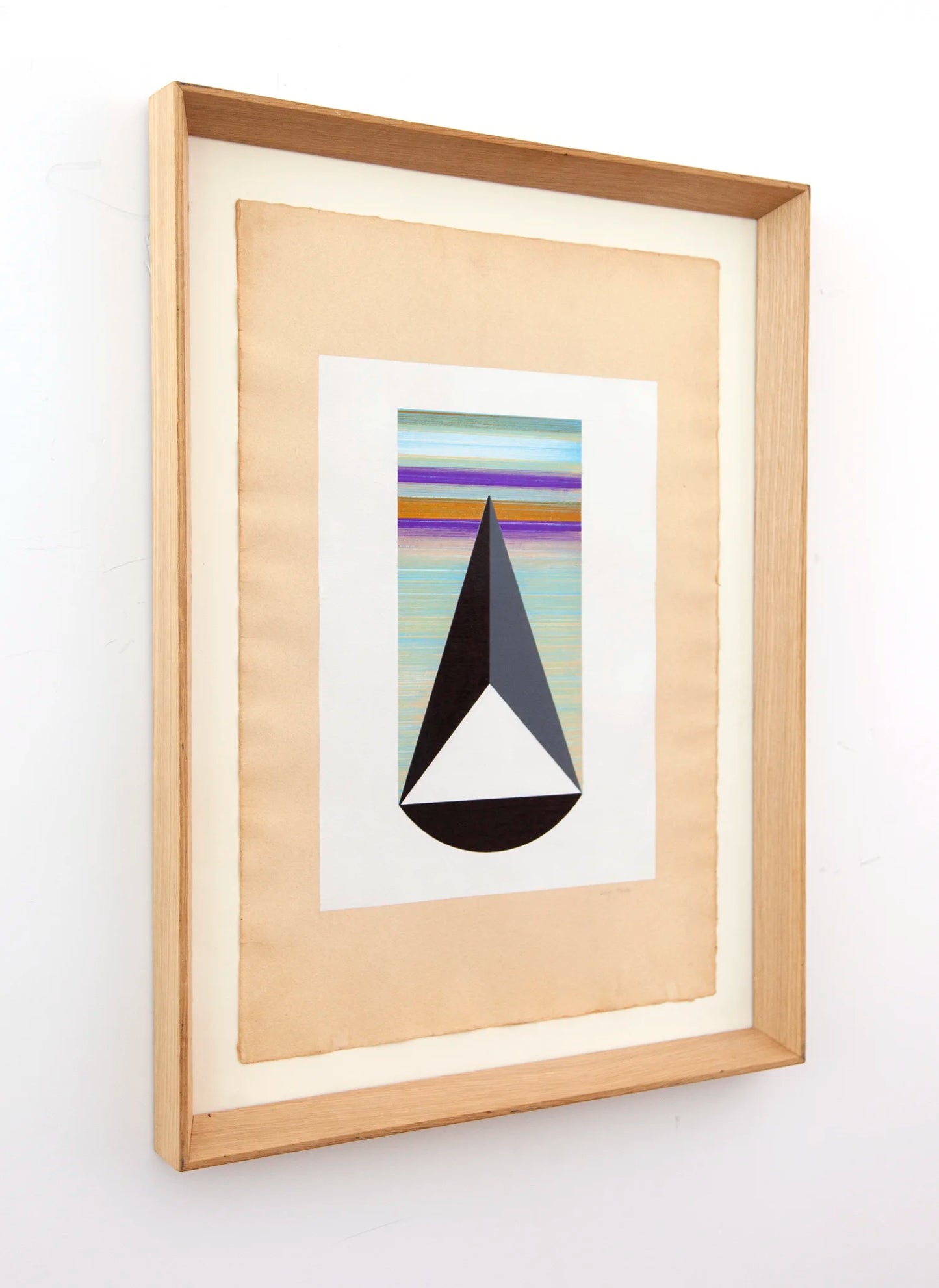 N172 original drawing by Jesús Perea, framed, side view