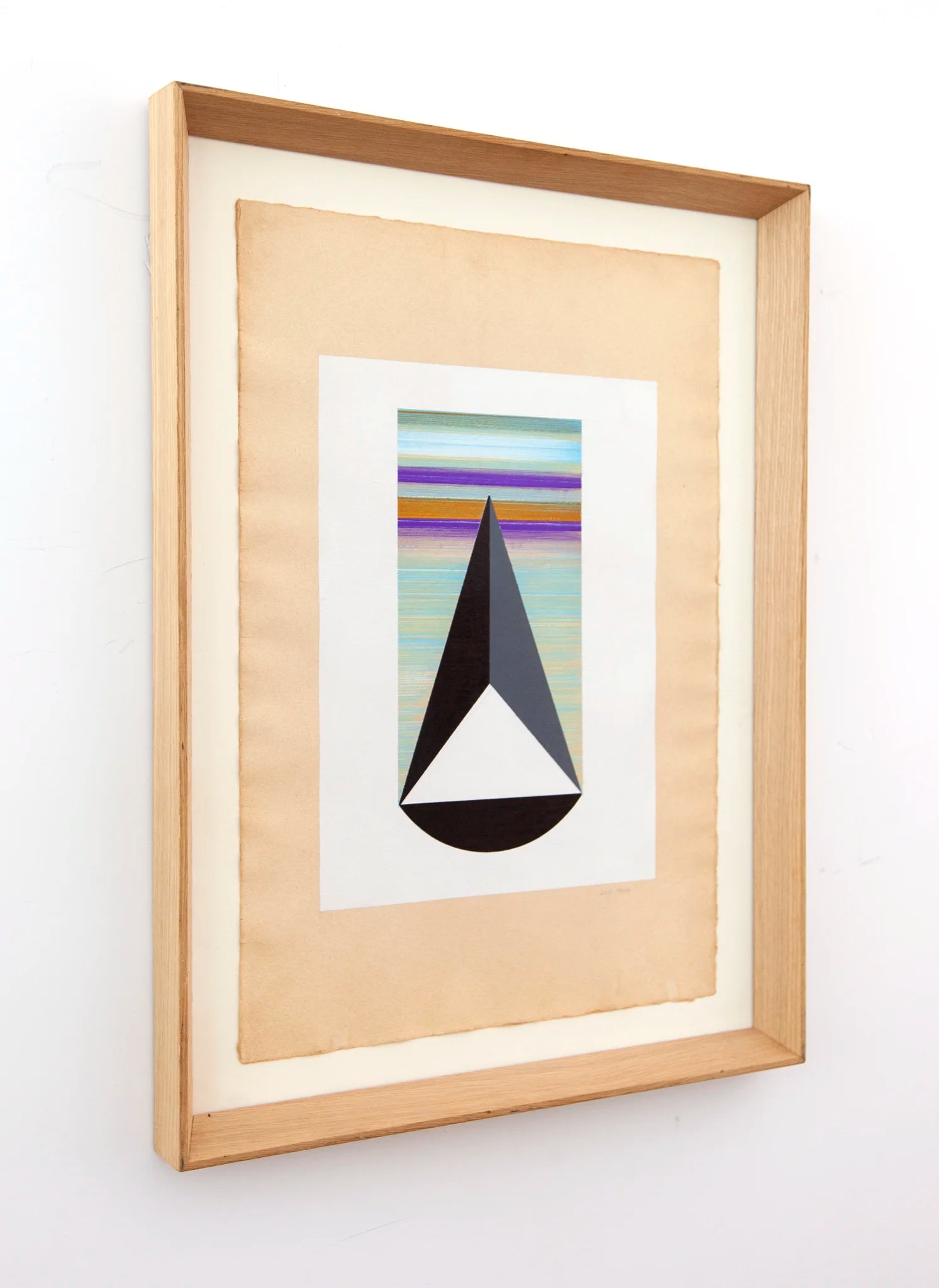 N172 original drawing by Jesús Perea, framed, side view
