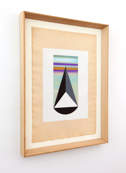 N172 original drawing by Jesús Perea, framed, side view