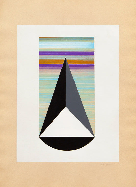 Original abstract drawing N72 by Jesús Perea with a colorful composition