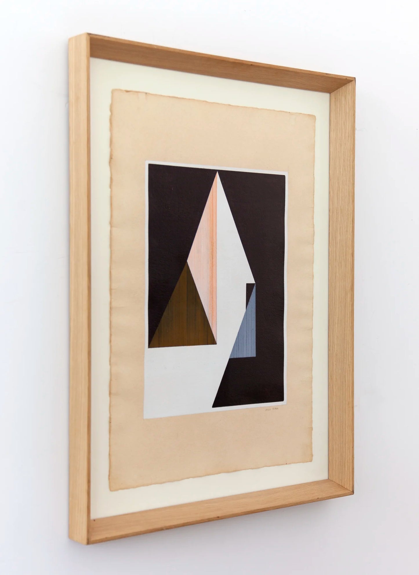 N169 original drawing by Jesús Perea, framed, left view