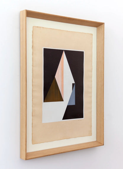 N169 original drawing by Jesús Perea, framed, left view