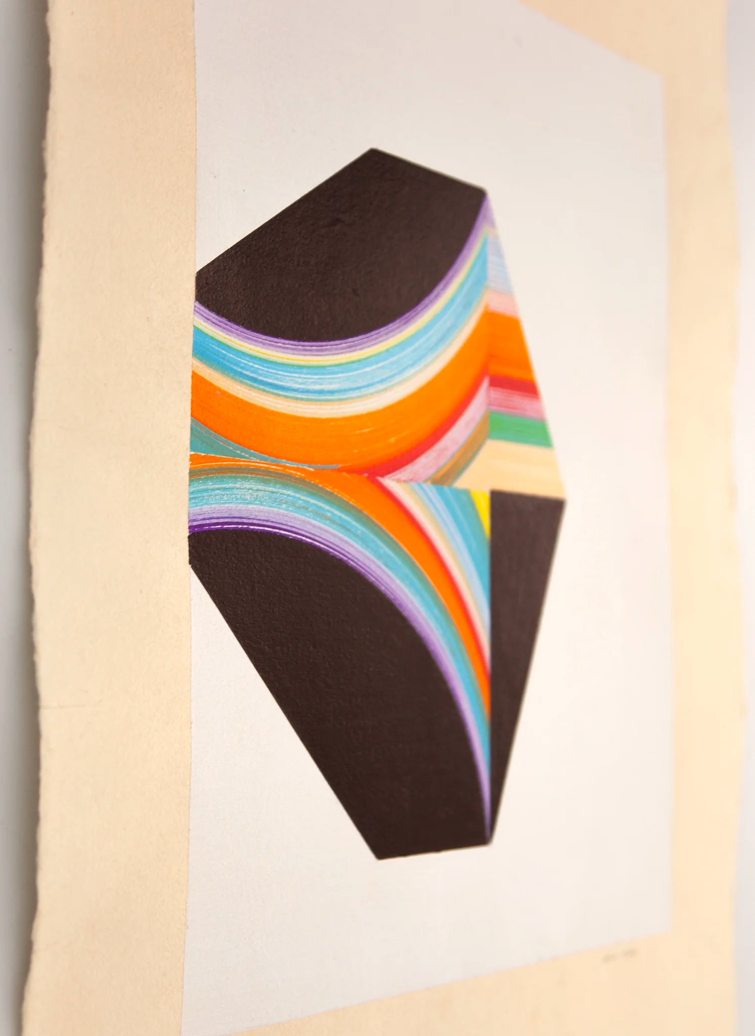 Original abstract drawing N175 by Jesús Perea, detail