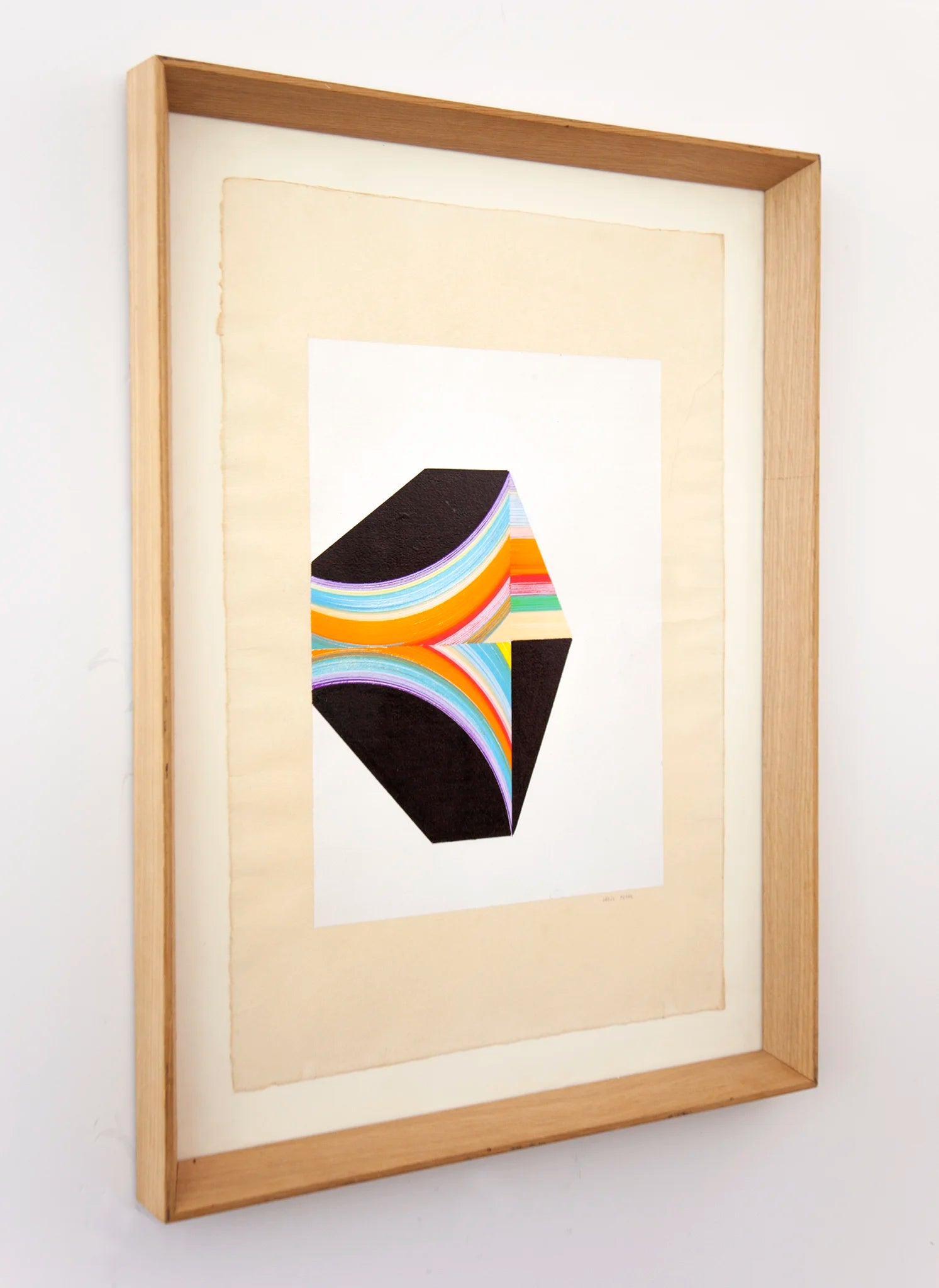 Original drawing N175 by Jesús Perea framed,  side view