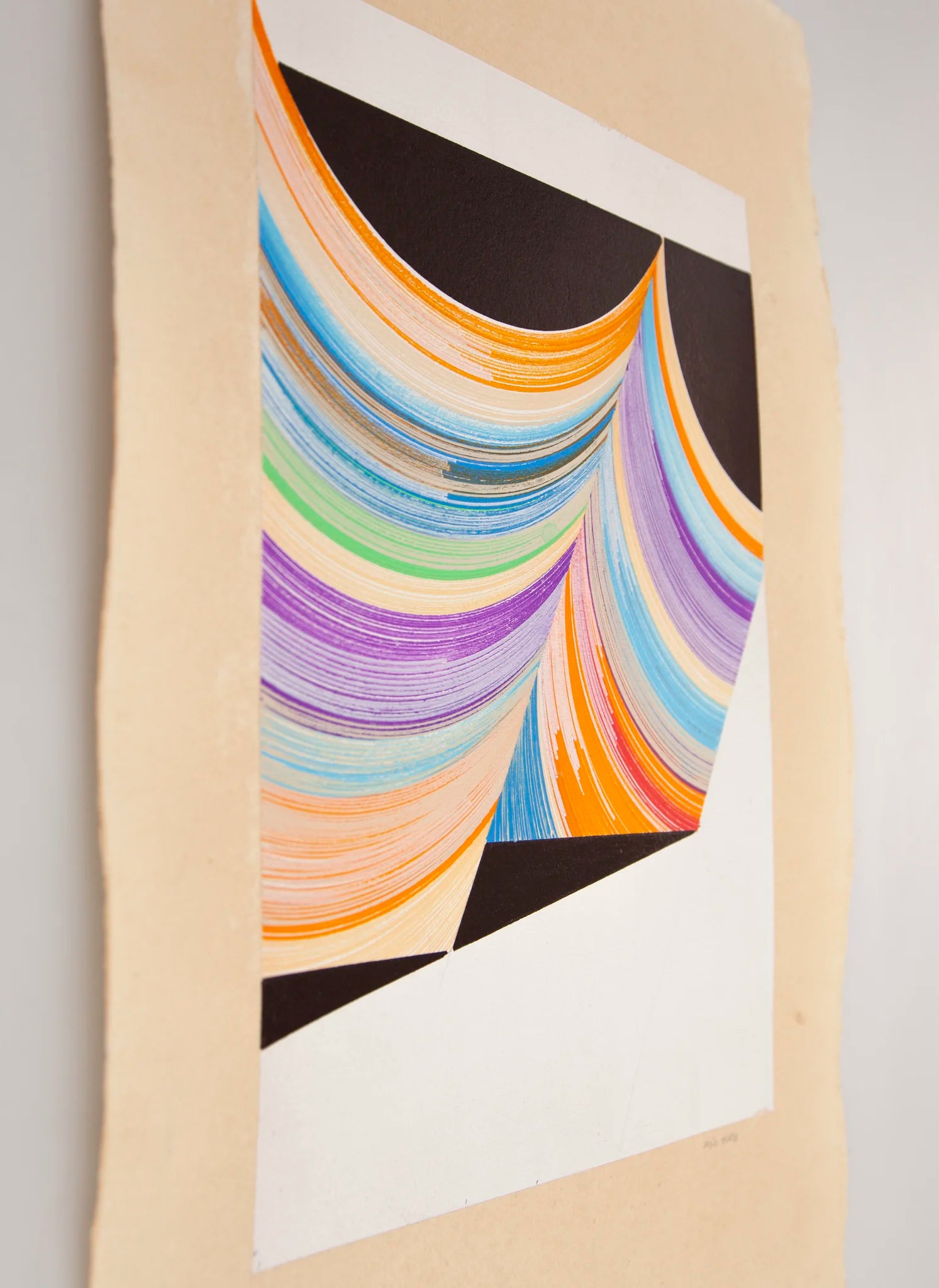 Original abstract drawing N176 by Jesús Perea, detail