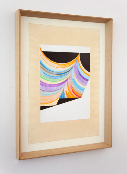 Original drawing N176 by Jesús Perea framed,  side view