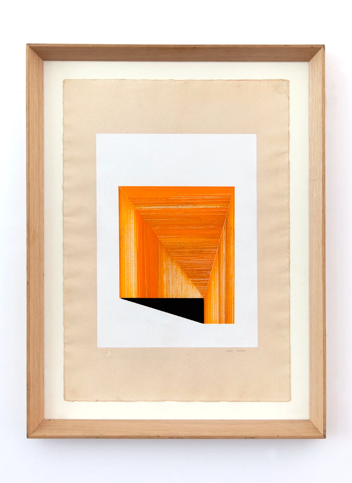 Original abstract drawing N170 by Jesús Perea framed