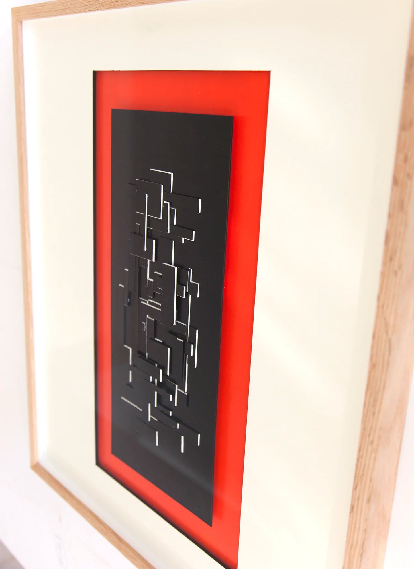 Original abstract mixed media artwork NS10 by Jesús Perea, detail