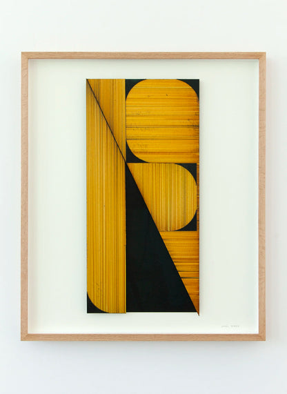 Original abstract mixed media artwork NS13 by Jesús Perea, framed