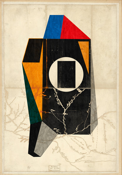 Composición sobre mapa n130