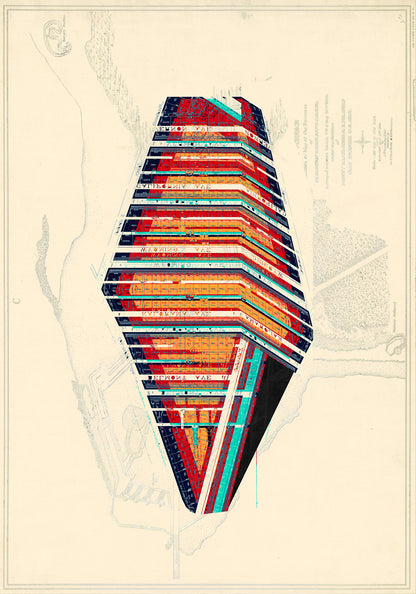 Composición sobre mapa n157