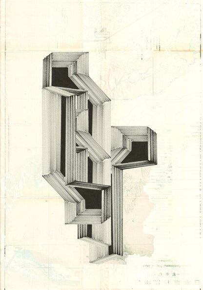 Composición sobre mapa n17